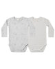 JERSEY BODYSUIT, 2 PACK SQUIRREL, CLOUD STRIPE