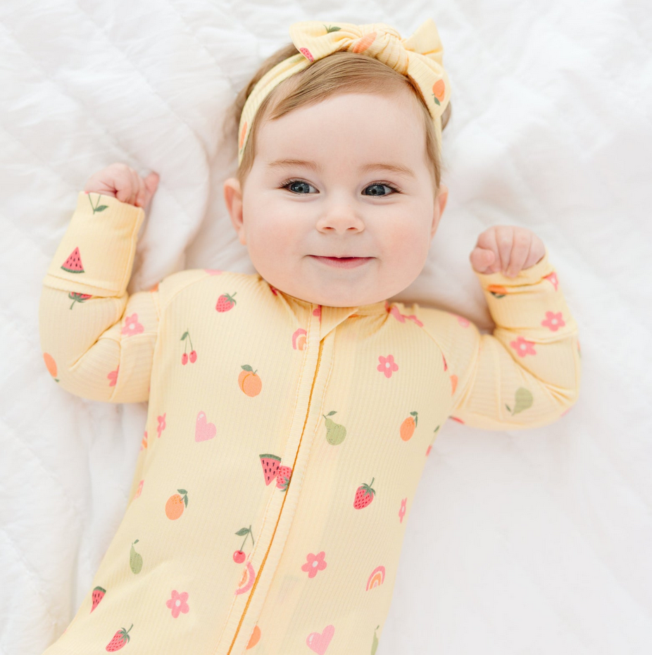 Tutti Frutti Small Ribbed Zip Romper