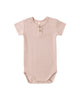 RIBBED HENLEY BODYSUIT BLUSH