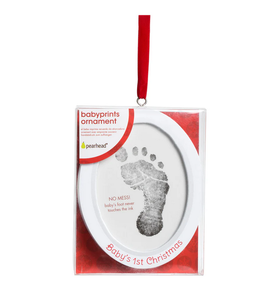 Babyprints Christmas Photo Ornament with Clean Touch Ink