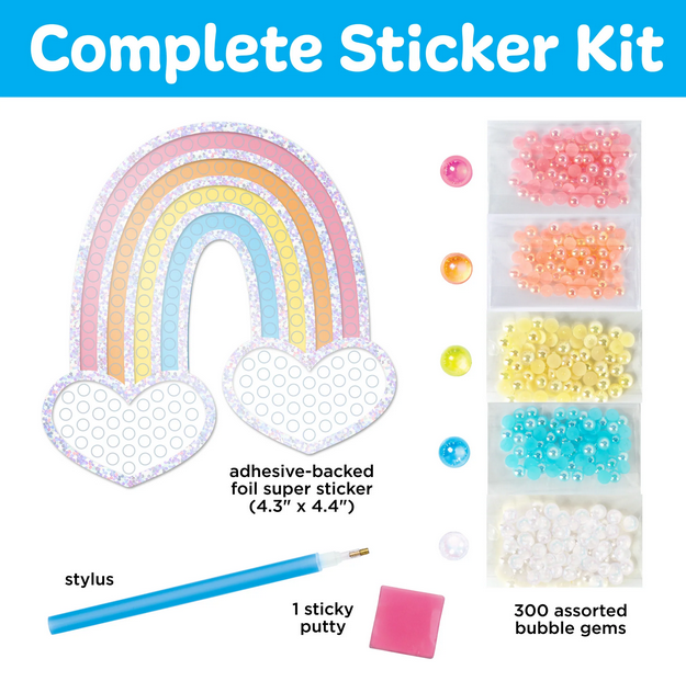 Bubble Gems Super Sticker Rainbow