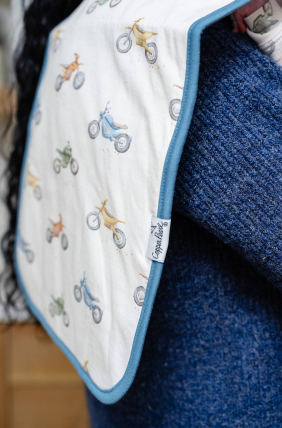 Copper Pearl Ryder  Burp Cloth