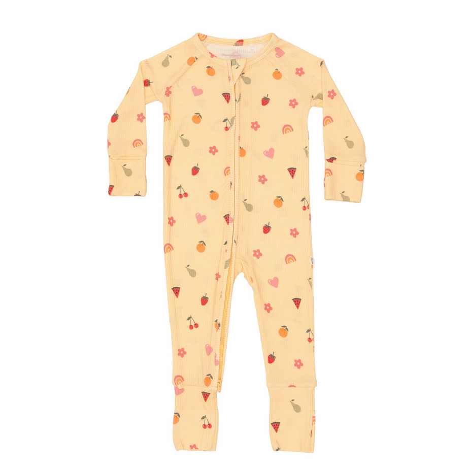 Tutti Frutti Small Ribbed Zip Romper