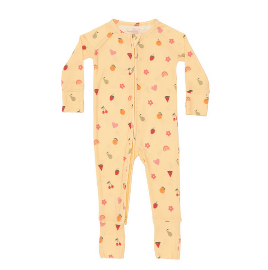 Tutti Frutti Small Ribbed Zip Romper