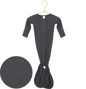 Hudson Ribbed Knotted Gown - NB-3M