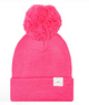 *Beanie with Pom - Neon Pink