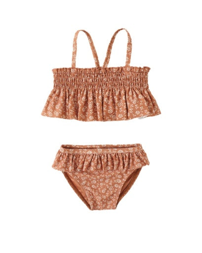 SMOCKED RUFFLE BIKINI POPPY FLORAL