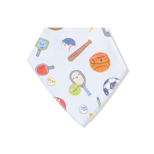 *Sports Ball Friends - Bandana Bib - Light Blue