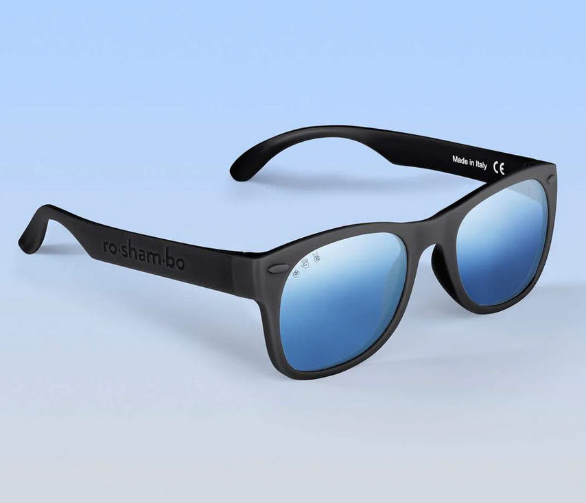 Roshambo Black Frame/ Polarized Chrome- Junior (Age 5+) - Sunglasses