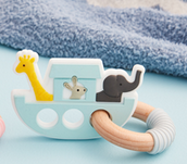 Blue Noah's Ark Teether