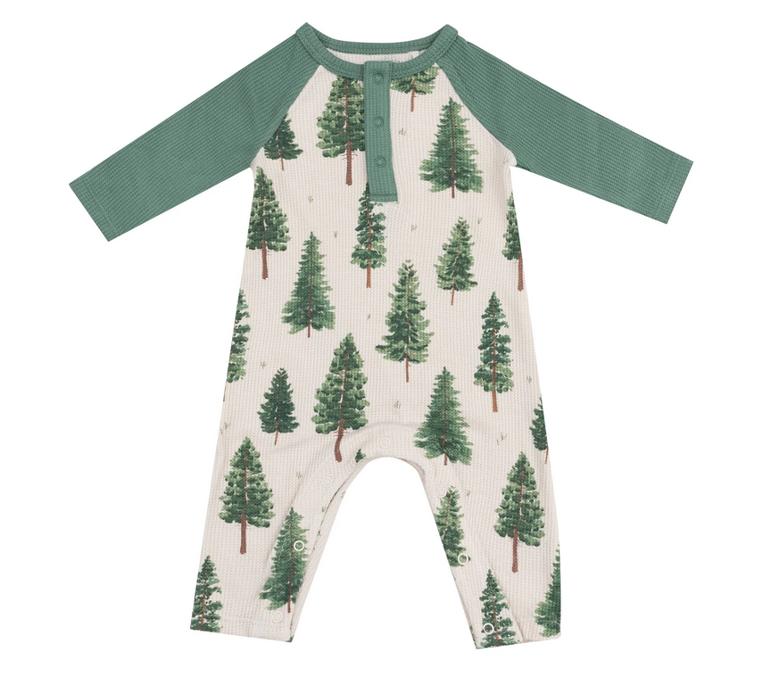 Forest Trees - Raglan Thermal Romper