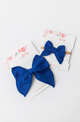 Classic Hair Bow Blue