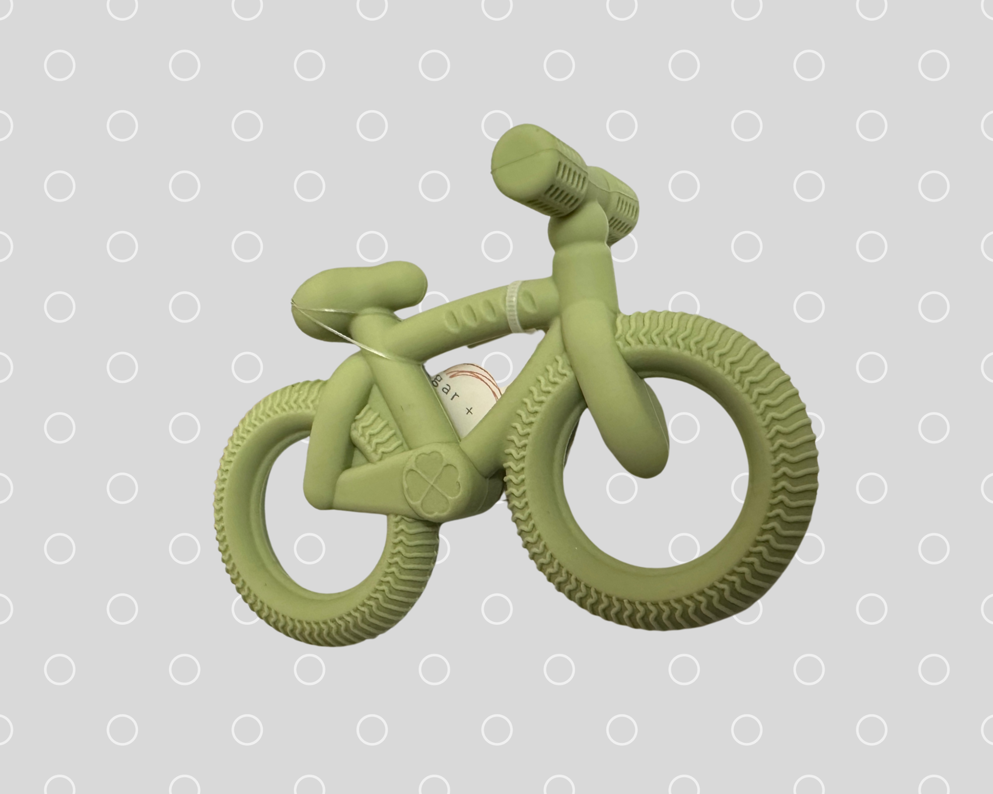 Silicone Bike Teether Green