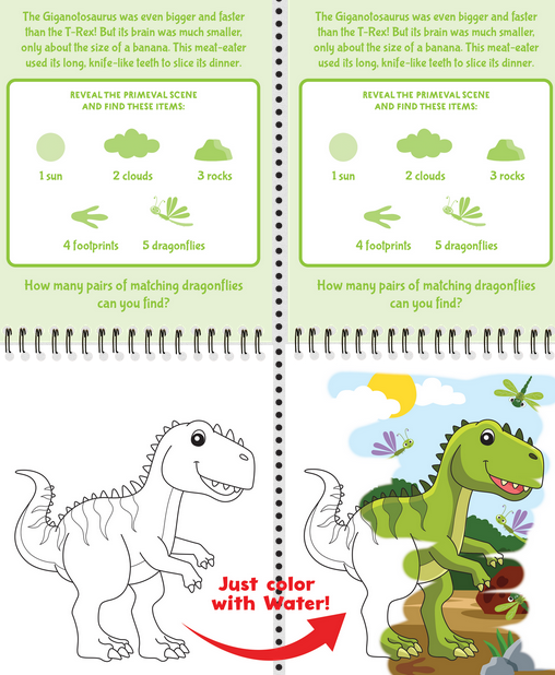Color with Water - Dinosaurs