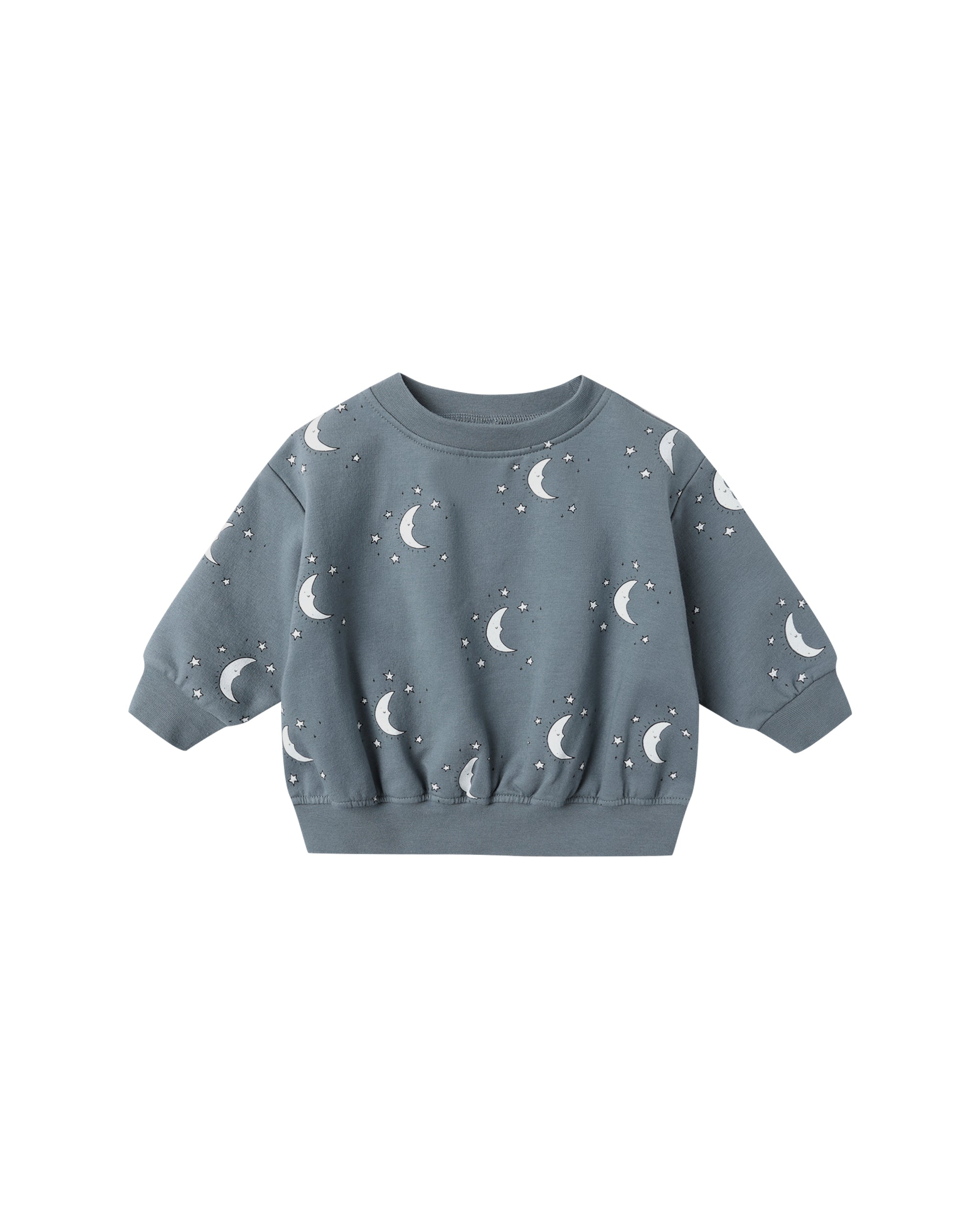RELAXED FLEECE SWEATSHIRT || SILVER MOONS