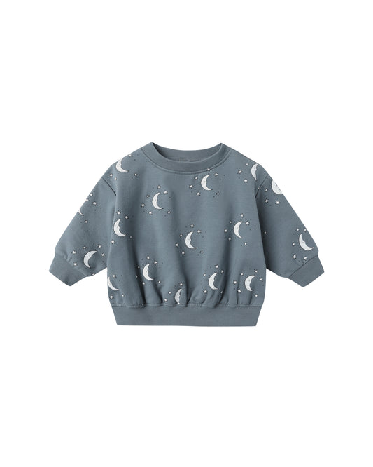 *RELAXED FLEECE SWEATSHIRT || SILVER MOONS