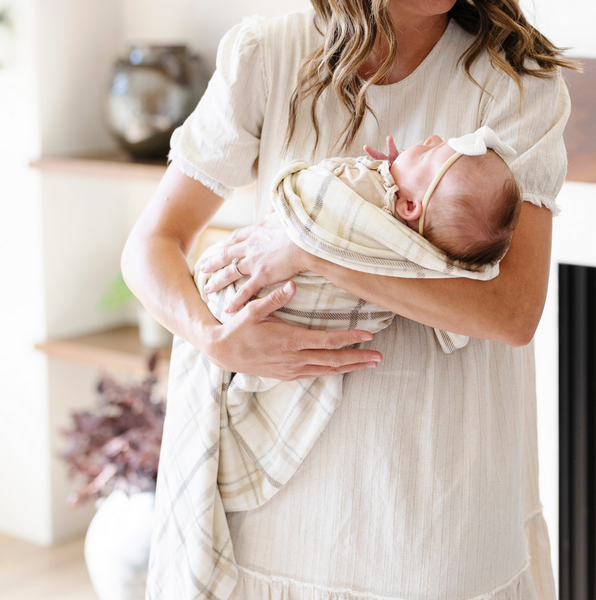 MINKY STRETCH RECEIVING BLANKETS- Plaid