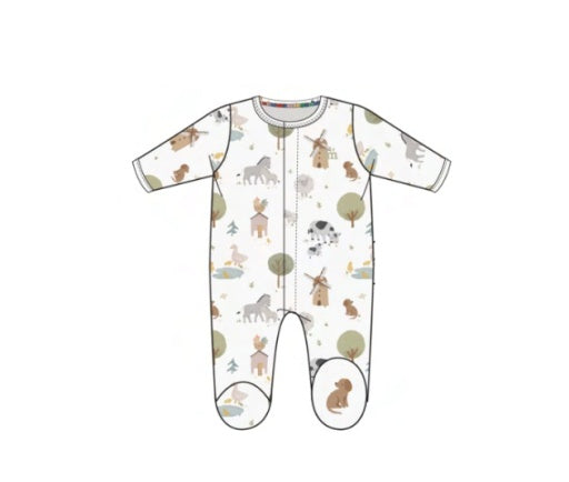 FUNNY FARM ORGANIC COTTON FOOTIE