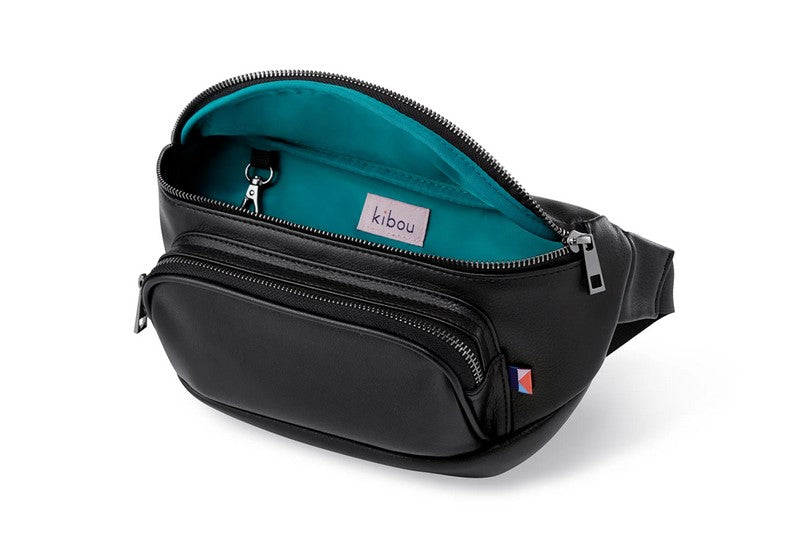 Kibou Diaper Belt Bag- Black Vegan Leather