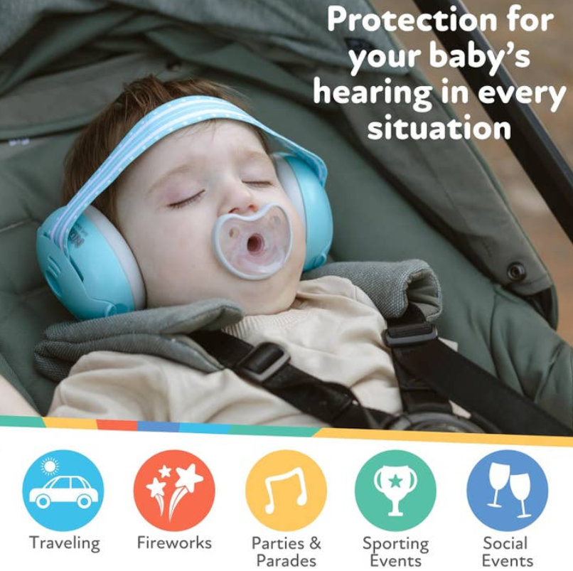 Nuby Soft Sounds Earmuffs-White