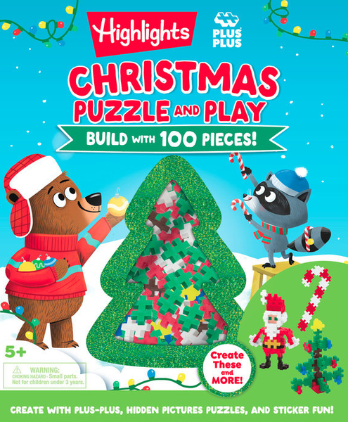Christmas Puzzle and Play: Build with 100 Pieces! Plus Plus