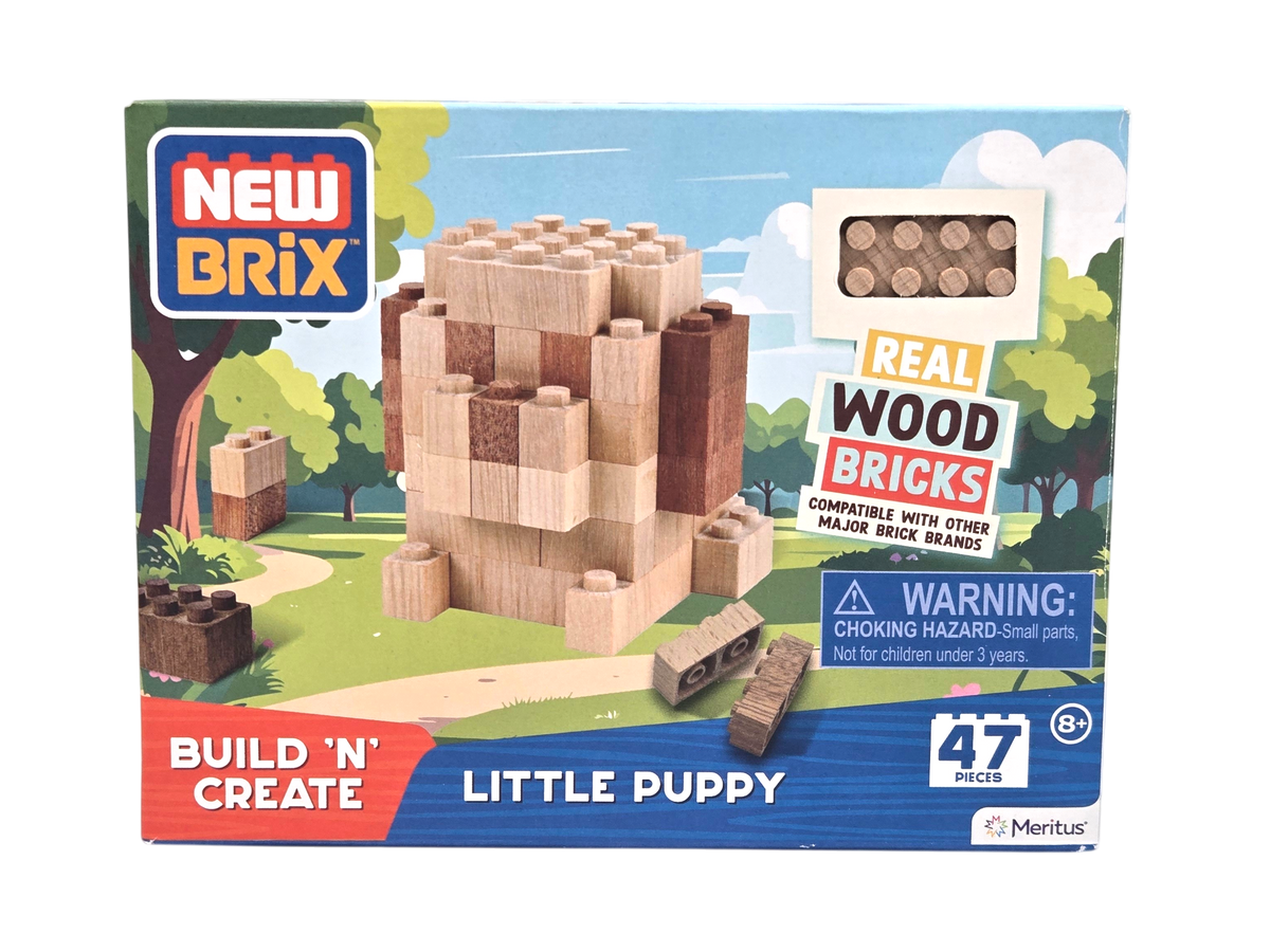 47-pcs Wooden Little Puppy Building Block Set