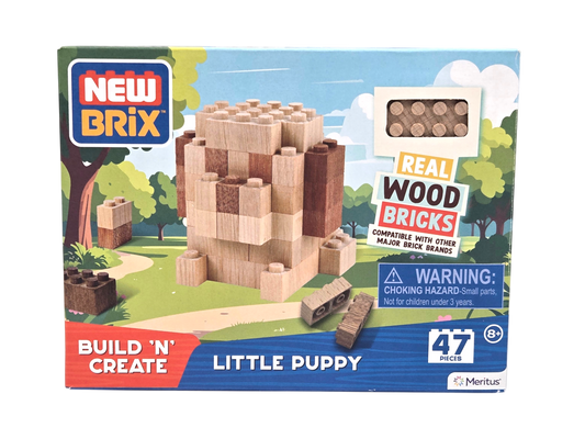 47-pcs Wooden Little Puppy Building Block Set