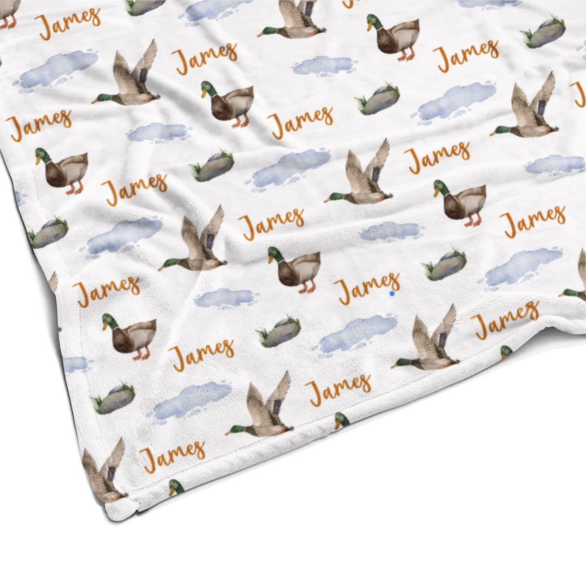 Sugar + Maple Plush Minky Fleece Personalized Blanket | Many Mallards