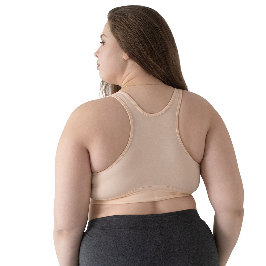 French Terry Racerback Nursing & Maternity Sleep Bra-Beige