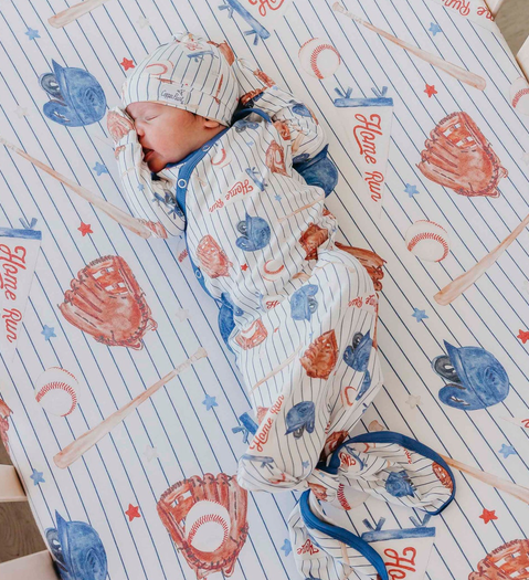 NEWBORN KNOTTED GOWN - ALL STAR