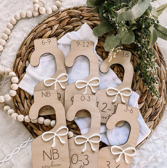 Nursery Closet Dividers - Cute White Bows