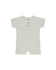 SHORT SLEEVE ONE-PIECE SAGE MICRO STRIPE