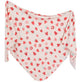Strawberry Knit Blanket Single