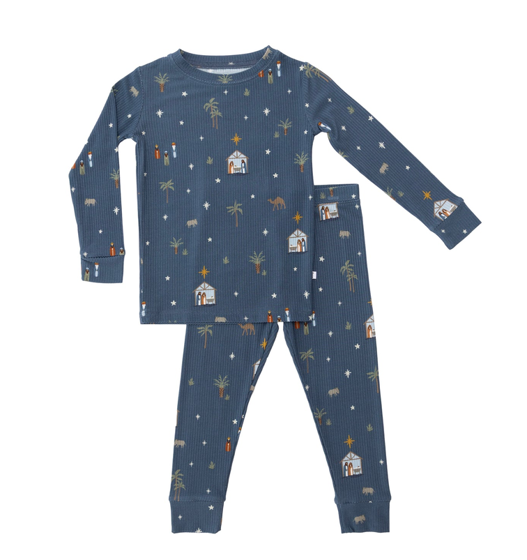 Nativity Blue Small Ribbed Two-Piece