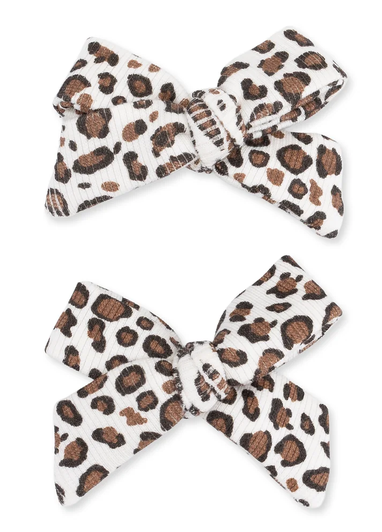 Leopard Rib - 2 Pack Bow Clips