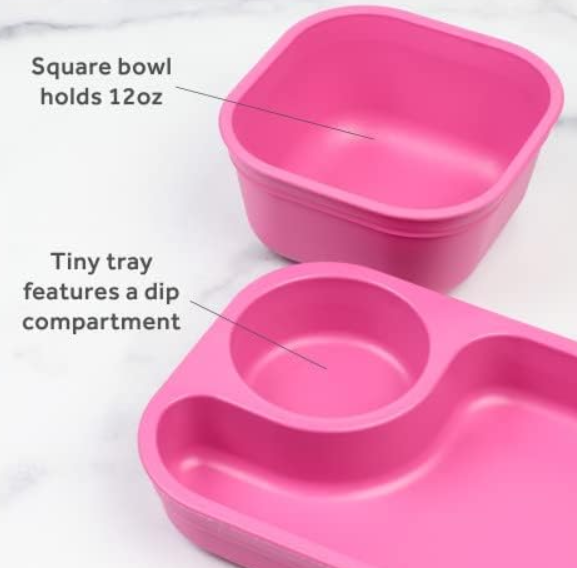 Tiny Dining 1st Meals Set - Bright Pink