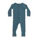 Midnight Teal Small Ribbed Zip Romper