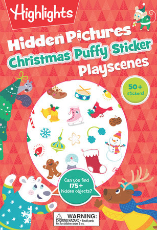 Christmas Hidden Pictures Puffy Sticker Playscenes Activity Book