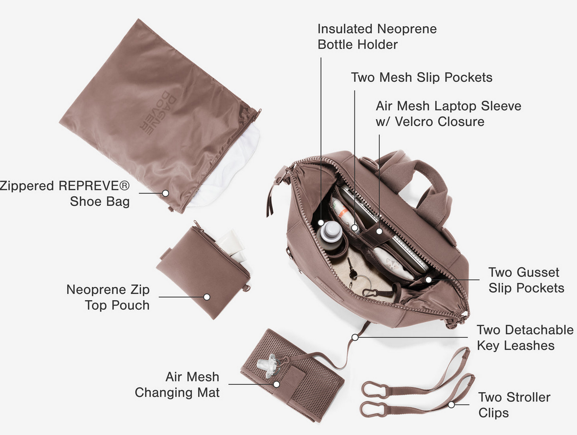 Indi Diaper Backpack in Camel, Medium