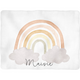 Sugar + Maple Backdrop Blanket | Neutral Rainbow with Name