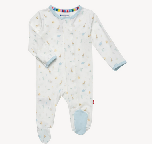 Blue Little BItty Pretty One Footie Pajama