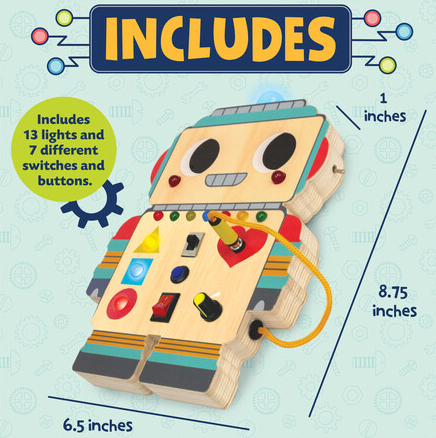 Blinkity Bot Light Up Busy Board for Toddlers