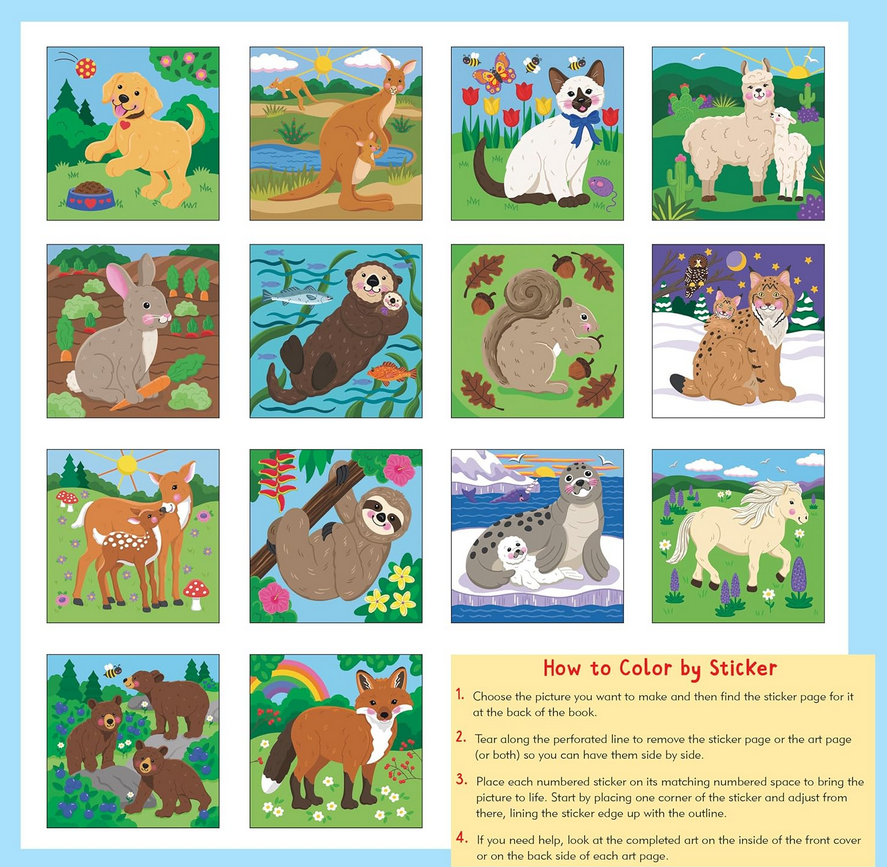 My First Color-by-Sticker Book -- Furry Friends