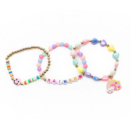 Rainbow Smiles Bracelet 3pc Set