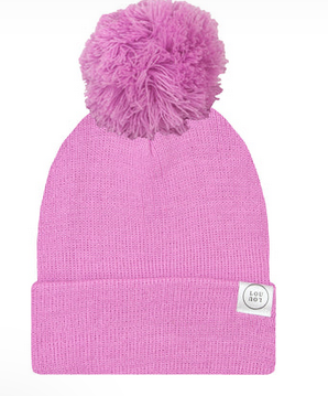 Beanie with Pom - Orchid Purple