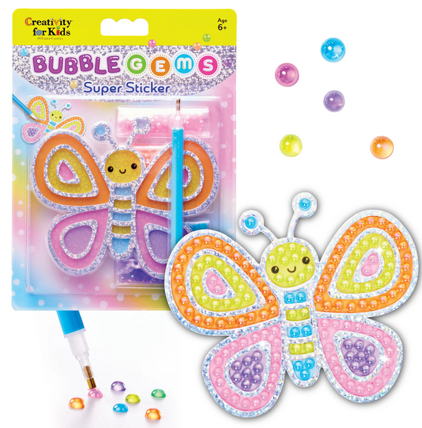 Bubble Gems Super Sticker Butterfly