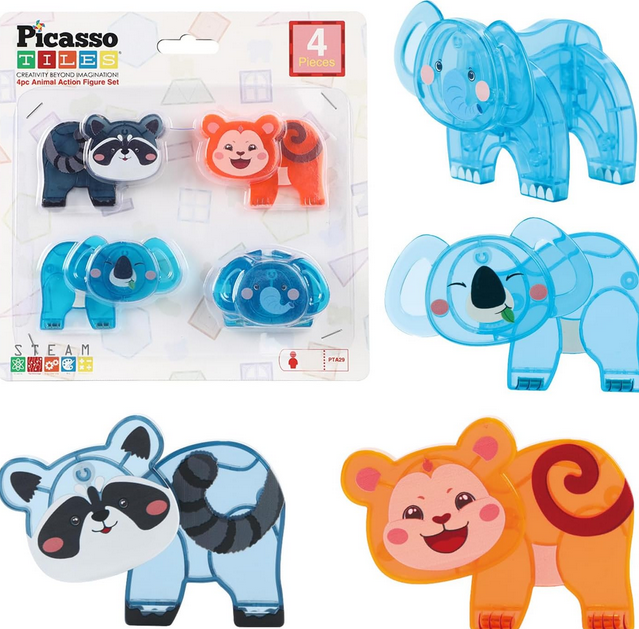 4-Piece Animal Action Figure Set