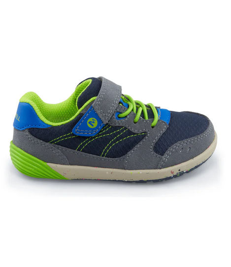 *Bare Steps - Baby Shoes  Navy/Green