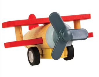 Wooden Pull Back Glider Plane