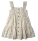 Organic Flutter Buttoned Tiered Dress - Bluebelle